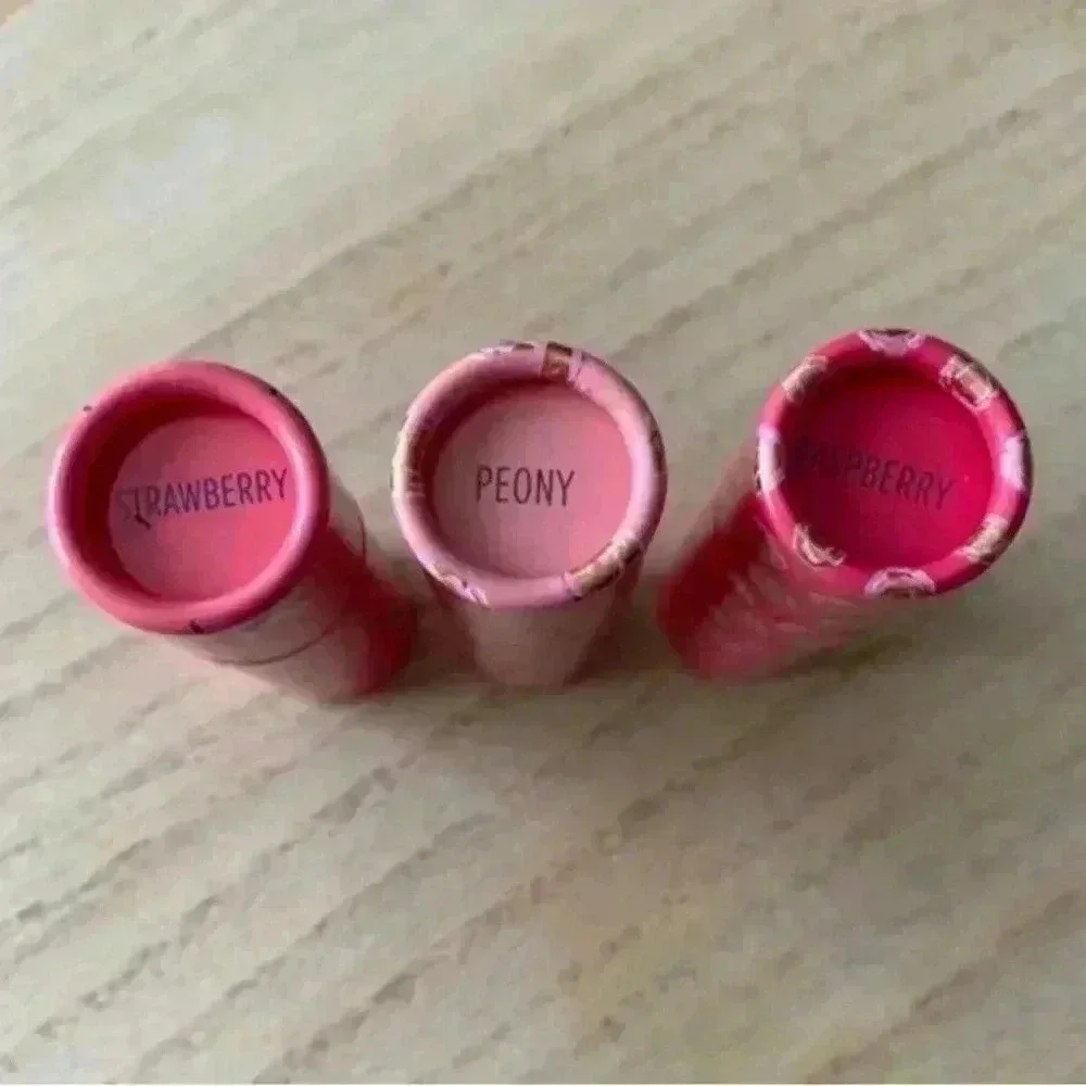 🆕3-PC Lip Balm Pink Floral Print Package🆕